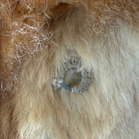 Rabbit Fur Coat Vintage Fur Mob Wife Belted Jacket S/M - Picture 7 of 15